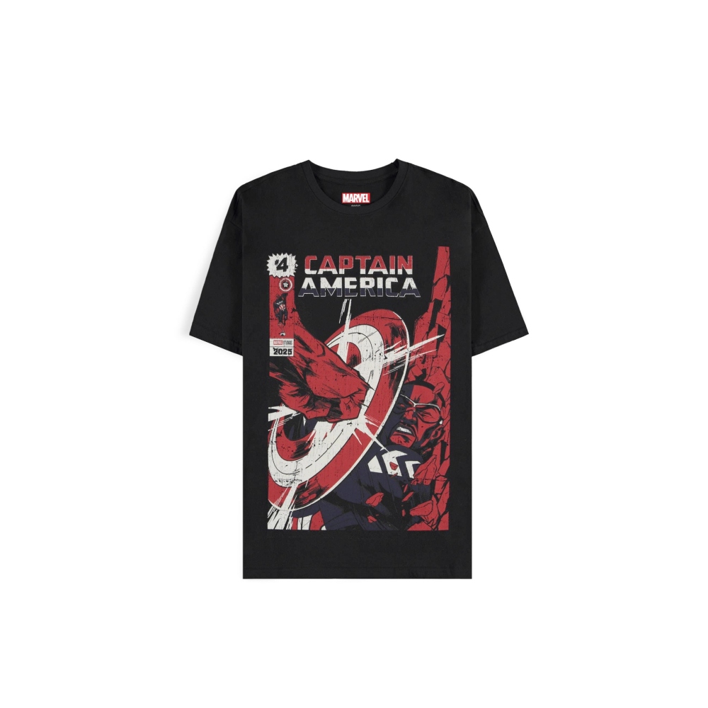Marvel Captain America - Retro Tshirt Homme - Noir